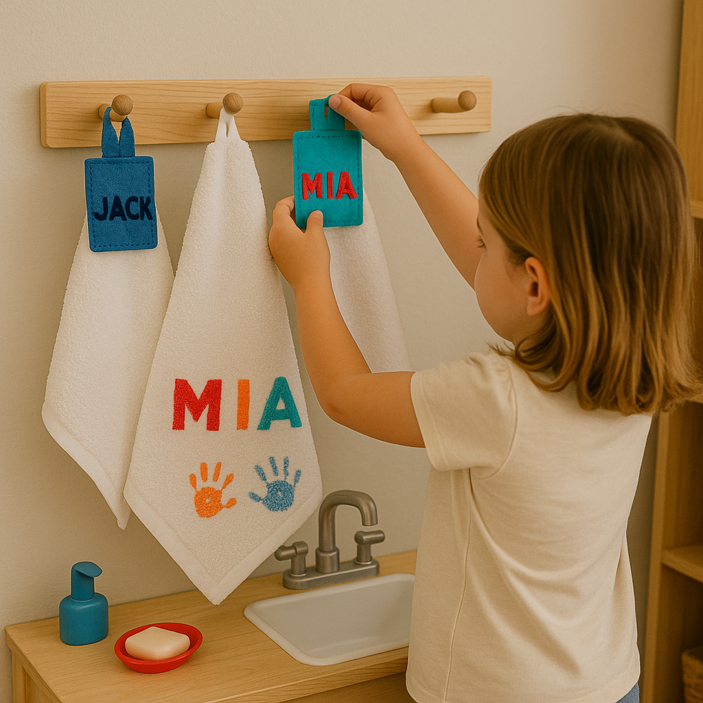 felt-tag-role-play-towel-hooks - Kids Activities