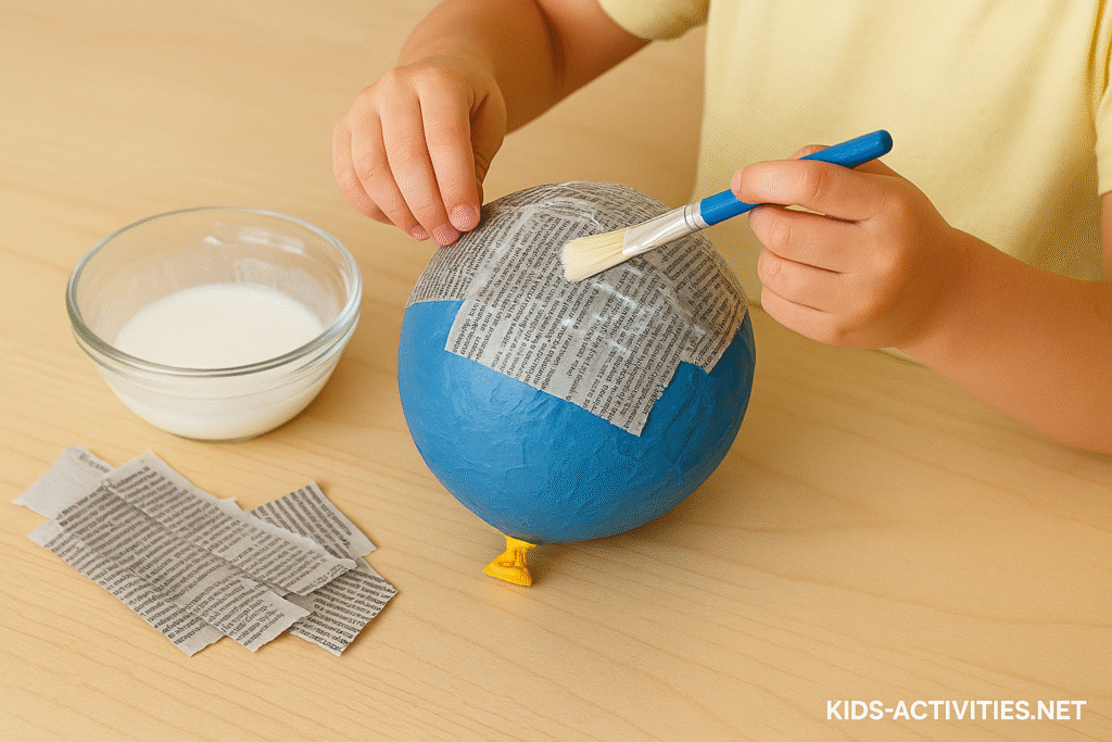 paper-mache-bowl-variant-child-blue-balloon-kids-activities - Kids Activities