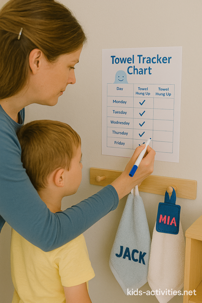 towel-responsibility-tracker-in-use - Kids Activities