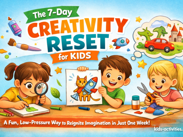 7-day creativity reset activities for kids at home and school