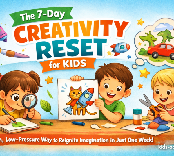 7-day creativity reset activities for kids at home and school