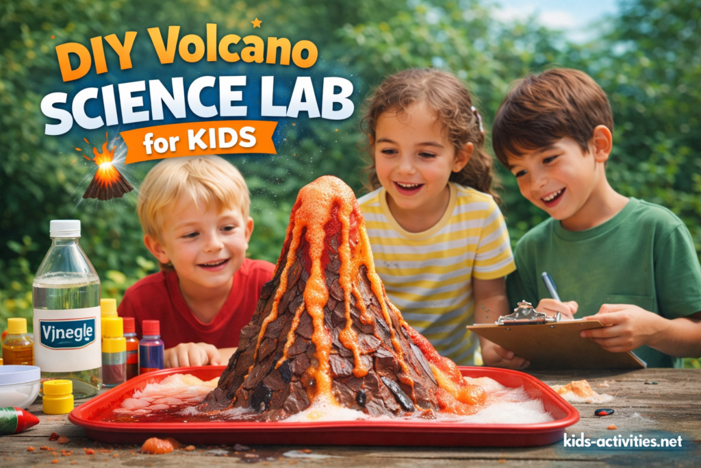 DIY Volcano Science Lab for Kids——a Real Hands-On STEM Learning ...