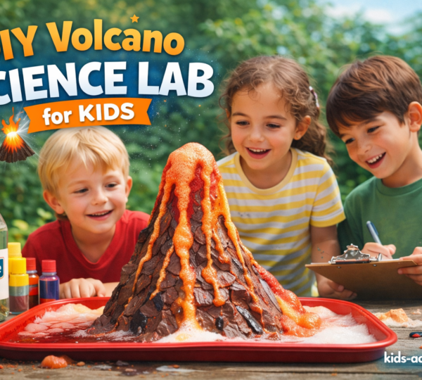 DIY Volcano Science Lab for Kids